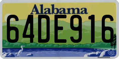 AL license plate 64DE916