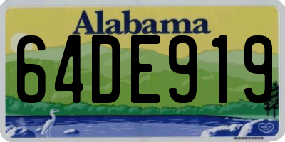 AL license plate 64DE919