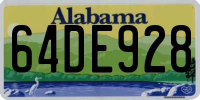 AL license plate 64DE928