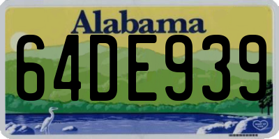 AL license plate 64DE939