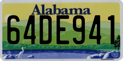 AL license plate 64DE941