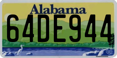 AL license plate 64DE944
