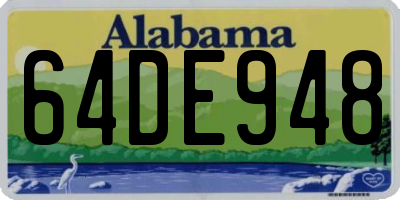 AL license plate 64DE948
