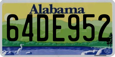 AL license plate 64DE952