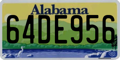 AL license plate 64DE956