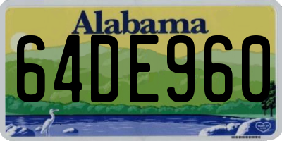 AL license plate 64DE960