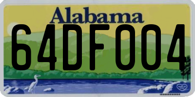 AL license plate 64DF004