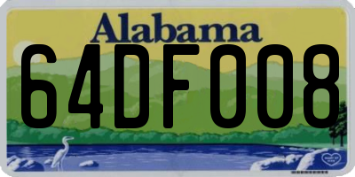 AL license plate 64DF008