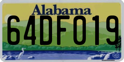 AL license plate 64DF019