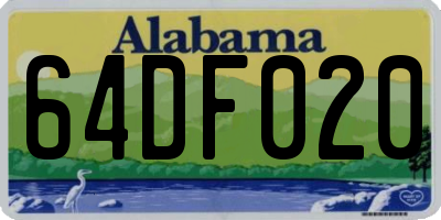 AL license plate 64DF020