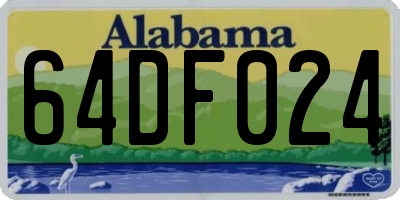 AL license plate 64DF024