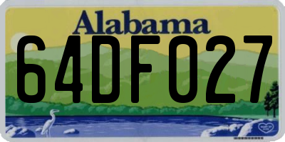 AL license plate 64DF027