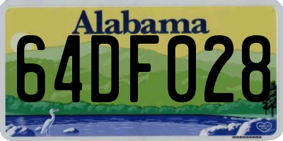 AL license plate 64DF028