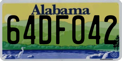 AL license plate 64DF042