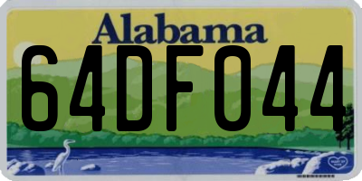 AL license plate 64DF044