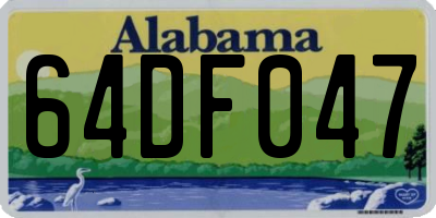 AL license plate 64DF047