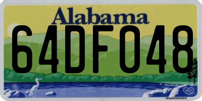 AL license plate 64DF048