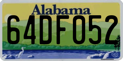AL license plate 64DF052