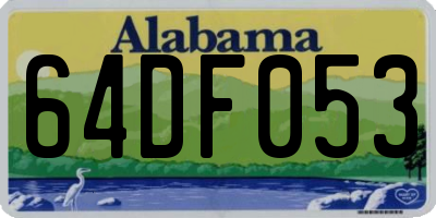 AL license plate 64DF053