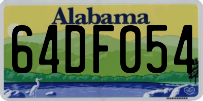 AL license plate 64DF054