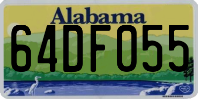 AL license plate 64DF055