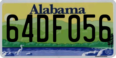 AL license plate 64DF056