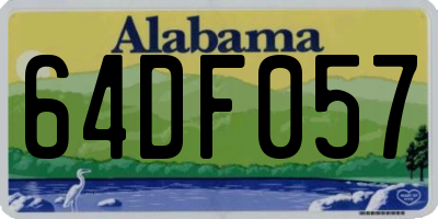 AL license plate 64DF057