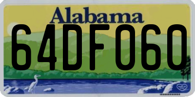 AL license plate 64DF060