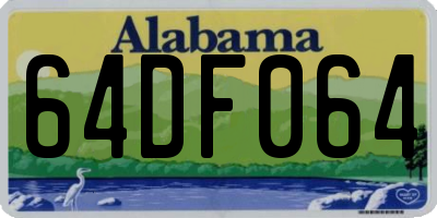 AL license plate 64DF064