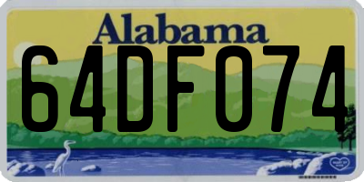 AL license plate 64DF074