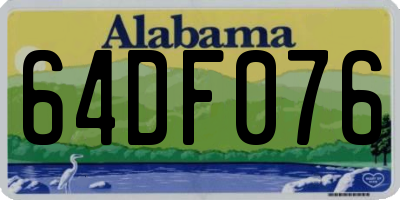 AL license plate 64DF076