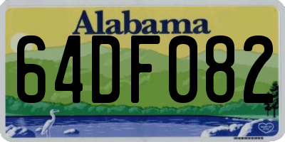 AL license plate 64DF082
