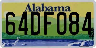 AL license plate 64DF084