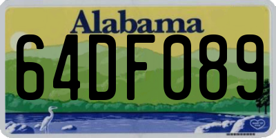 AL license plate 64DF089