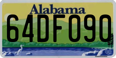 AL license plate 64DF090