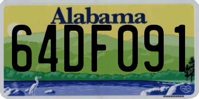 AL license plate 64DF091