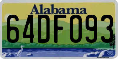 AL license plate 64DF093