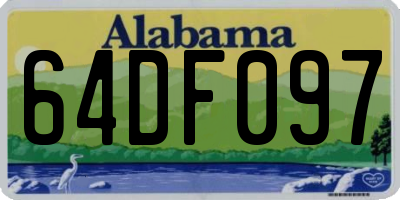 AL license plate 64DF097