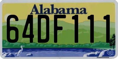 AL license plate 64DF111