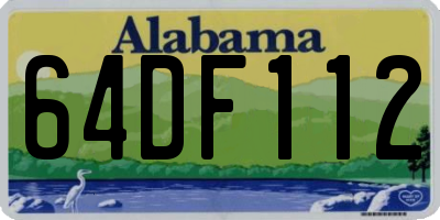 AL license plate 64DF112