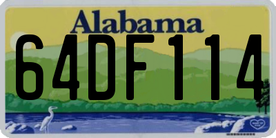 AL license plate 64DF114