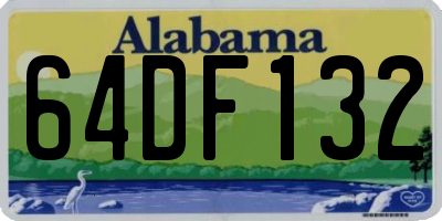 AL license plate 64DF132