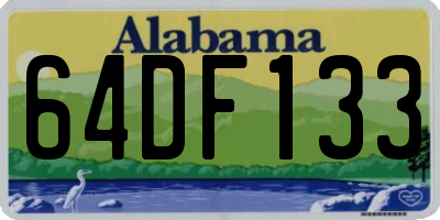 AL license plate 64DF133
