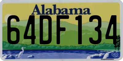 AL license plate 64DF134