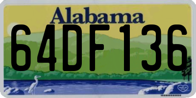 AL license plate 64DF136