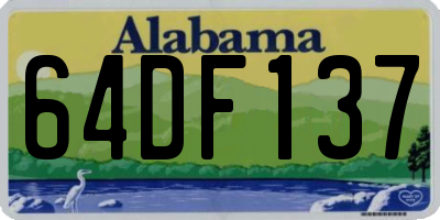 AL license plate 64DF137