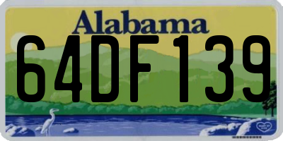 AL license plate 64DF139