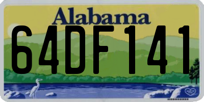 AL license plate 64DF141