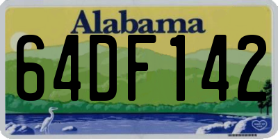 AL license plate 64DF142