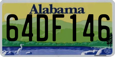 AL license plate 64DF146
